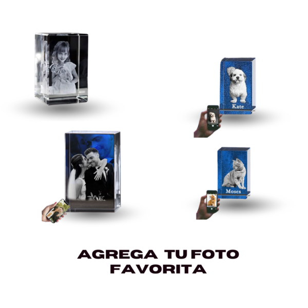 Cubo de cristal personalizado - Imagen 2